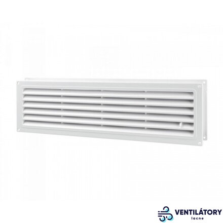 Obojstranná vetracia mriežka do dverí MV450R2 bez sieťky proti hmyzu, plast, zátvárateľná, výška do 100mm, šírka do 1500mm
