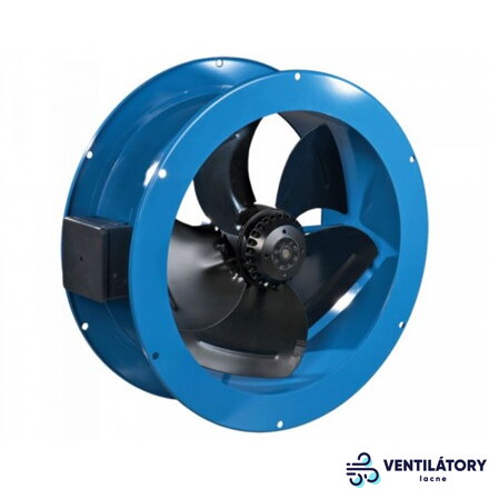 Priemyselný potrubný ventilátor VENTS VKF 4E 450 s prírubou, priemer 462mm, prietok vzduchu 4680m3/h, napätie 230V