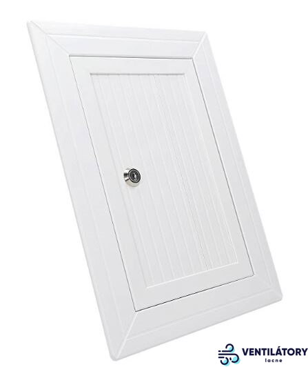 Plastové revízne dvierka ADV 475x475 mm, krycia plocha 500x500 mm, zámok na kľúč, vyberateľná dvierková časť