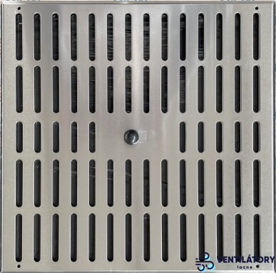 Uzavretá Vetracia Mriežka 400x400mm z Brúseného Nerezového Plechu AISI 304