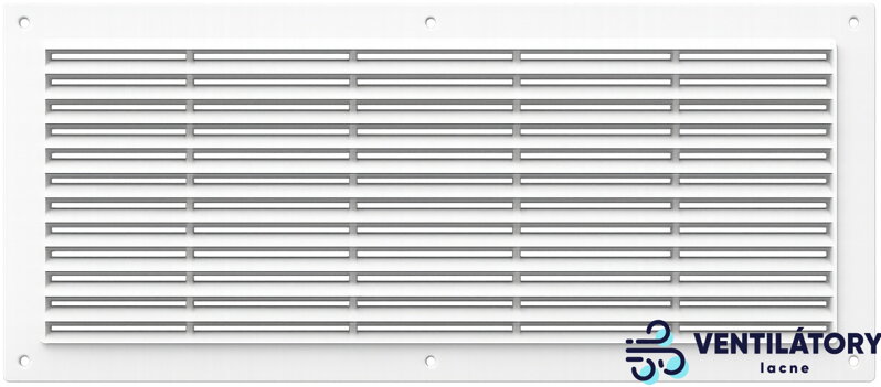 Plastová vetracia mriežka A5023 bez sieťky - 500x227mm, biela, ABS plast Plastová vetracia mriežka A5023 bez sieťky - 500x227mm, biela, ABS plast