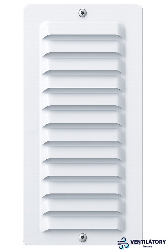 Hliníková Vetracia Mriežka s Rámčekom 140x260mm pre Potrubie 220x90mm, Biela s Proti-hmyzovou Sieťkou Hliníková Vetracia Mriežka s Rámčekom 140x260mm pre Potrubie 220x90mm, Biela s Proti-hmyzovou Sieťkou