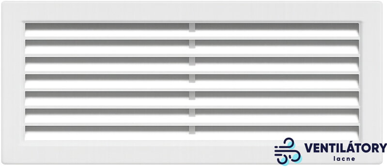 Biela Plastová Vetracia Mriežka 254x108 mm bez Sieťky - ABS Materiál