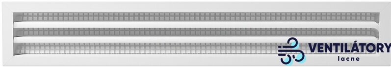Biela plastová vetracia mriežka P51R516B so sieťkou, ABS plast, 515x60mm
