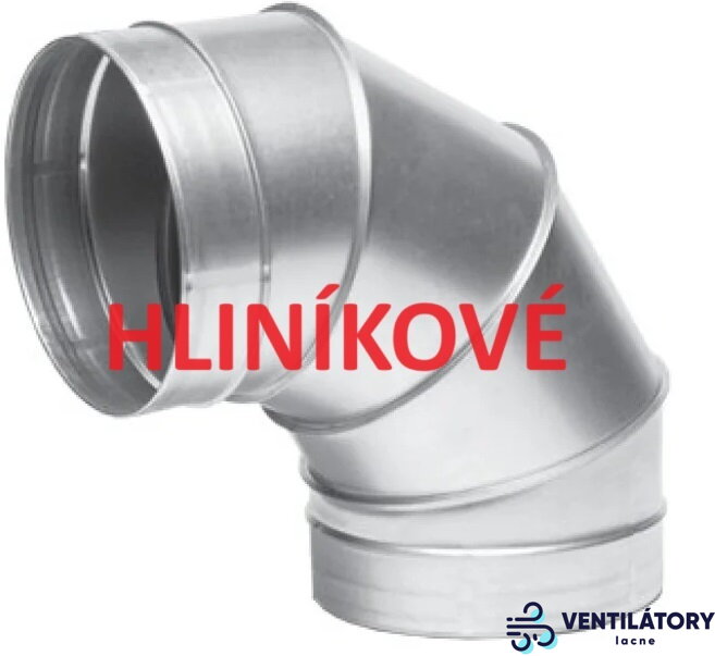 Hliníkové vzduchotechnické koleno 90° pre potrubie Ø250mm - pozinkovaný plech Hliníkové vzduchotechnické koleno 90° pre potrubie Ø250mm - pozinkovaný plech