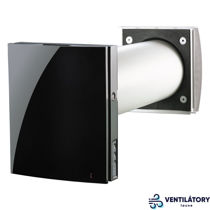 Lokálny Rekuperátor Blauberg Vento Expert A50-1 V.3 BLK - Čierny, Smartfónové Riadenie, Výkon 50m3/h, Dĺžka Potrubia 50cm