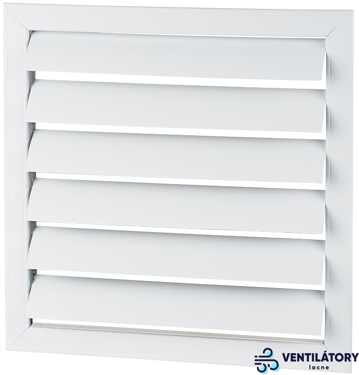Gravitačná vetracia mriežka GR 350x350 mm z vysoko kvalitného plastu