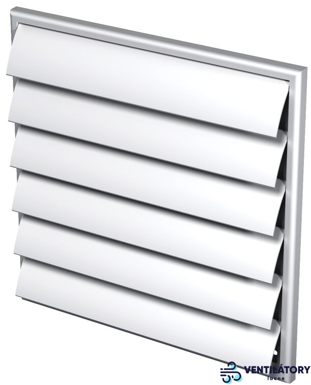 MV250J Plastová Gravitačná Mriežka 250x250 mm Bez Príruby s Žalúziami MV250J Plastová Gravitačná Mriežka 250x250 mm Bez Príruby s Žalúziami