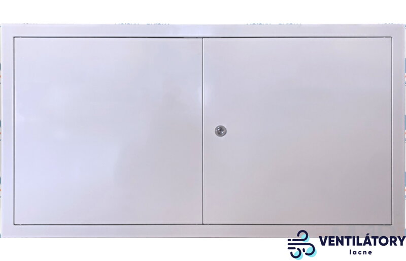 Biele Dvojkrídlové Kovové Revízne Dvierka 800x400 mm so Štvorhranom, Lakované RAL 9010 Biele Dvojkrídlové Kovové Revízne Dvierka 800x400 mm so Štvorhranom, Lakované RAL 9010