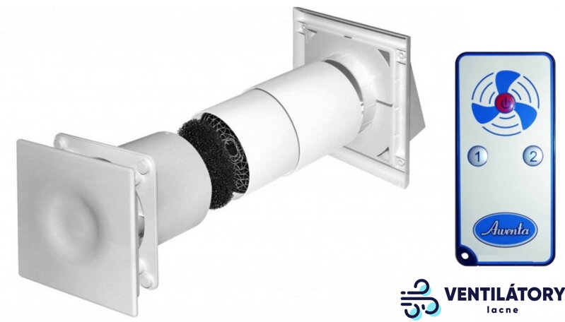 Lokálny rekuperátor AWENTA HRV 125P s diaľkovým ovládaním, potrubie ∅125 mm, výkon 50/70 m3/h, hliníková jednotka, účinnosť 92% Lokálny rekuperátor AWENTA HRV 125P s diaľkovým ovládaním, potrubie ∅125 mm, výkon 50/70 m3/h, hliníková jednotka, účinnosť 92%