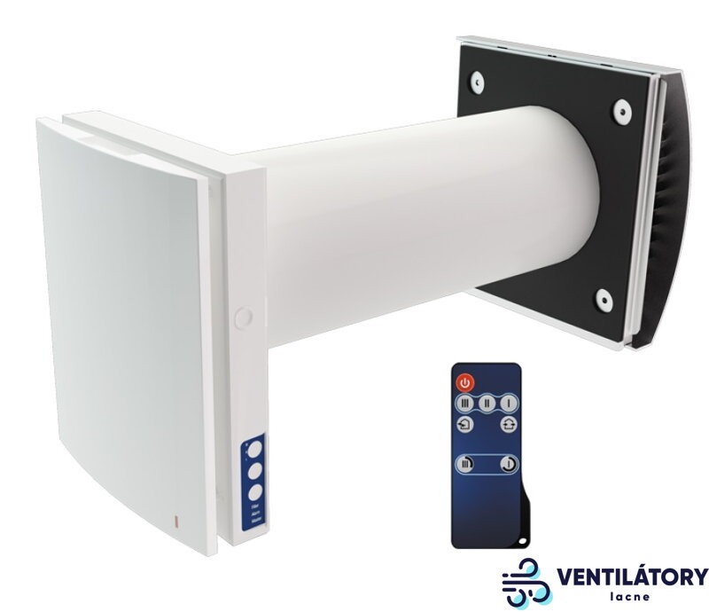Lokálny rekuperátor Blauberg Vento Expert A50-1 W V.3 s riadením cez smartfón, výkon 50 m3/h, potrubie 50 cm