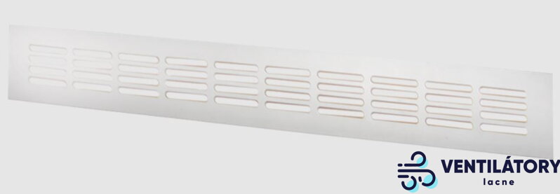 MVMA 480x80 mm Biela Kovová Vetracia Mriežka s Práškovým Nástrekom Komaxit