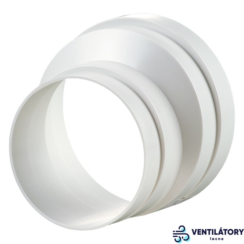 Koncentrická plastová redukcia Ø 125/130/150mm - Biely plast, kód 3128
