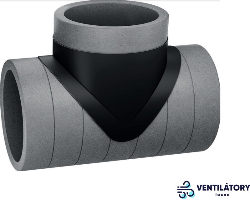 Izolovaný Ventilačný T-kus 160mm z Expandovaného Polystyrénu s Grafitom - Kompatibilný so Systémom OctoPLUS