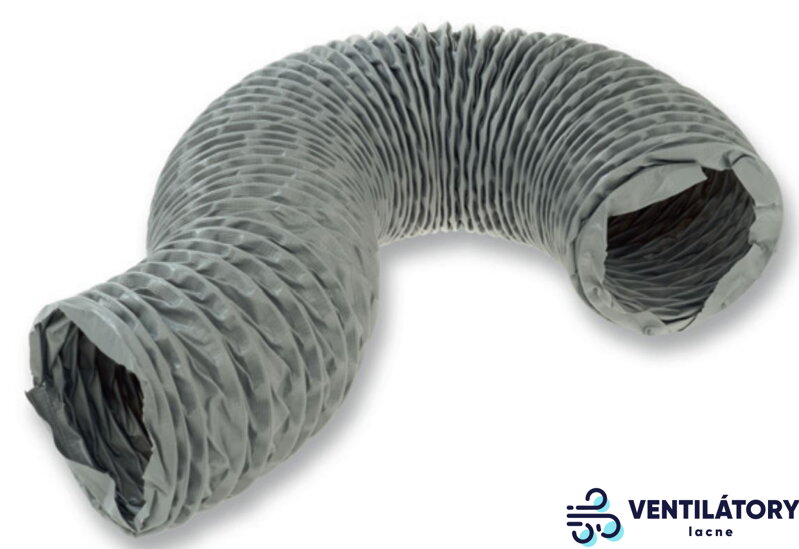 Neizolované flexibilné vzduchové potrubie GREYFLEX 254 mm x 10 m - PVC s polymérnym povlakom, špirálová oceľová pružina