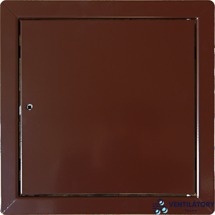 Kovové revízne dvierka CZ 200x200 mm HNEDÉ, 1 mm oceľ, štvorhranné zatváranie