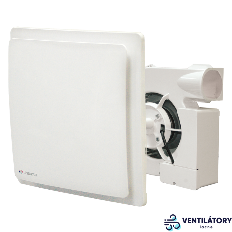 Radiálny Ventilátor VENTS VNV-1A 80H s Vlhkostným Senzorom, Dvojrýchlostný, Priemer 80mm, Výkon 35-63m3/h