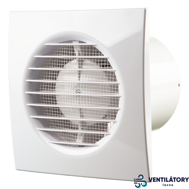 VENTS SIMPLE TURBO 125T - Kúpeľňový Ventilátor s Časovým Dobehom a Zvýšeným Výkonom 226 m3/h