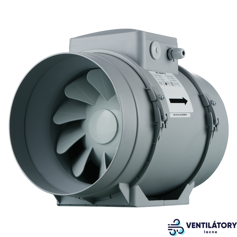 Dvojrýchlostný Axiálny Odsávací Ventilátor VENTS TT 200PRO, Priemer 200mm, Výkon 830-1040m³/h, Napätie 230V