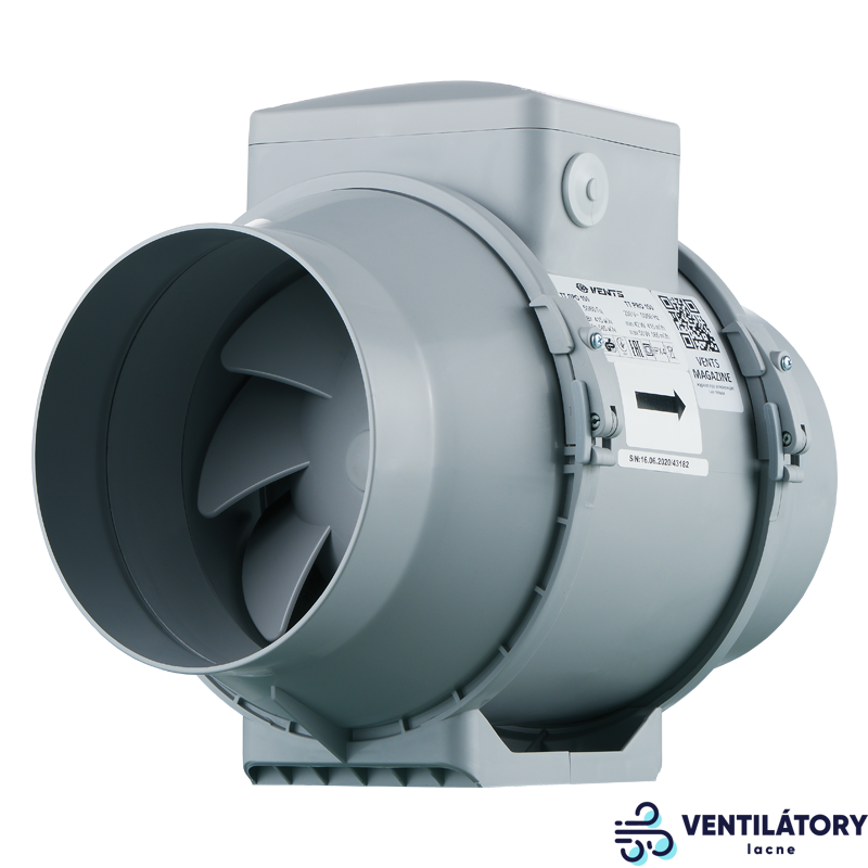 Axiálny odsávací ventilátor VENTS TT 150PRO - Priemer 150mm, Dvojrýchlostný, Výkon 415-565 m3/h, Napätie 230V Axiálny odsávací ventilátor VENTS TT 150PRO - Priemer 150mm, Dvojrýchlostný, Výkon 415-565 m3/h, Napätie 230V