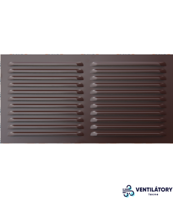 Hnedá Hliníková Vetracia Mriežka OPZ 500x260 mm s Protidažďovými Žaluziami