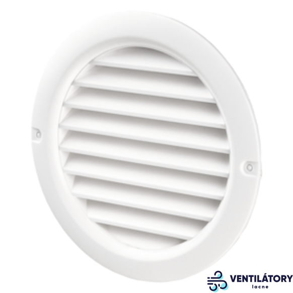 Plastová Vetracia Mriežka MV125 BVS - Biela, Ø125mm, Krycia plocha 160mm, ABS plast, So Sieťkou proti Hmyzu Plastová Vetracia Mriežka MV125 BVS - Biela, Ø125mm, Krycia plocha 160mm, ABS plast, So Sieťkou proti Hmyzu