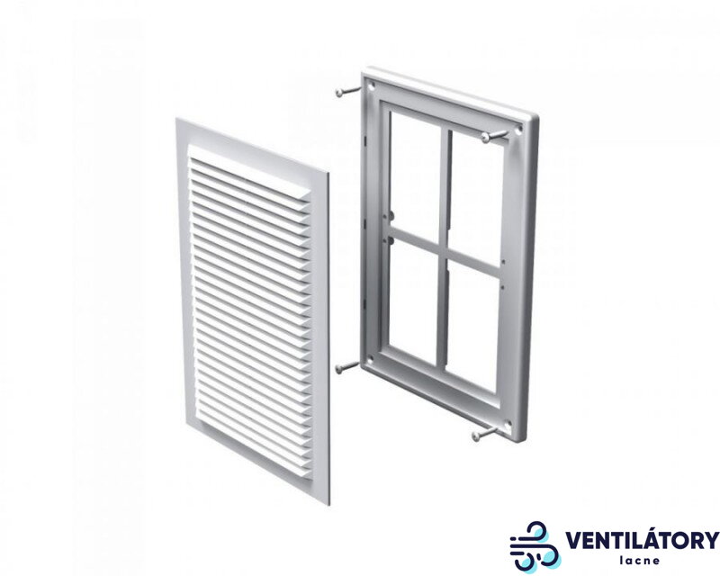 Plastová vetracia mriežka MV125S 182x251mm s UV ochranou a sieťkou proti hmyzu Plastová vetracia mriežka MV125S 182x251mm s UV ochranou a sieťkou proti hmyzu