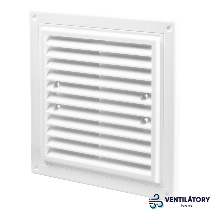 Plastová vetracia mriežka MV 350x350 mm s UV odolnosťou a sieťkou proti hmyzu Plastová vetracia mriežka MV 350x350 mm s UV odolnosťou a sieťkou proti hmyzu