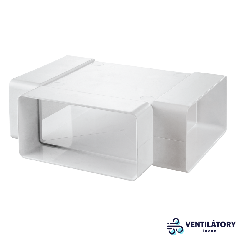 T-Kus Rozbočka Plochého Kanálu 75x150mm - Plastové Hranaté Prechodky pre Ventilačné Systémy T-Kus Rozbočka Plochého Kanálu 75x150mm - Plastové Hranaté Prechodky pre Ventilačné Systémy
