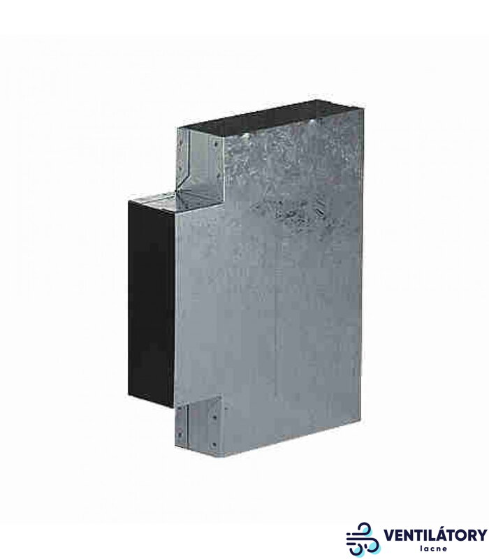 Tvarový Kanál T-90° 200x90mm z Pozinkovaného Plechu pre Teplovzdušné Rozvody