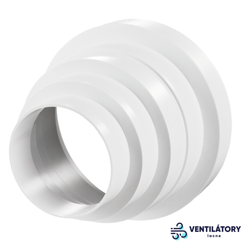 Univerzálna plastová redukcia Ø 80/100/120/125/150mm na vzduchové potrubia Univerzálna plastová redukcia Ø 80/100/120/125/150mm na vzduchové potrubia