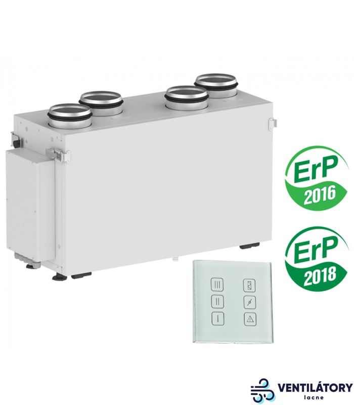 Rekuperácia VENTS VUT 300 V2 MINI EC A14 s EC motormi a polystyrénovým výmenníkom, prietok 300m³/h