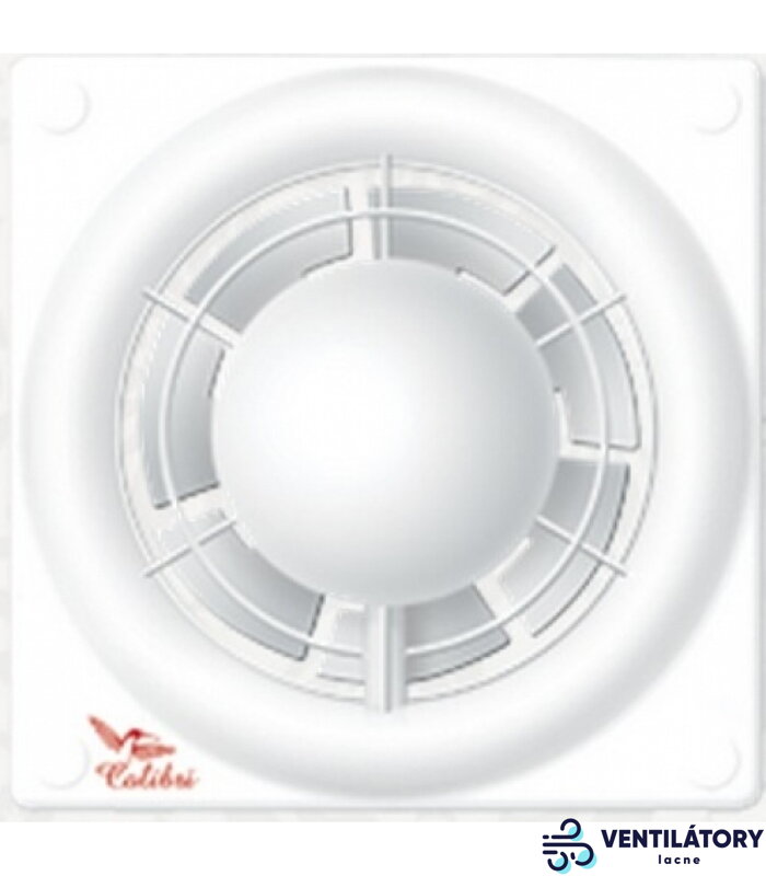 Colibri 100ST Ventilátor do kúpeľne s časovým dobehom, 95m3/h, 33dB, 100mm priemer