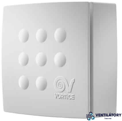 Radiálny ventilátor Vortice QUADRO MICRO 100 T s časovačom, prietok 65/90 m3/h, hlučnosť 32,3/39,2 dB(A), IPX4
