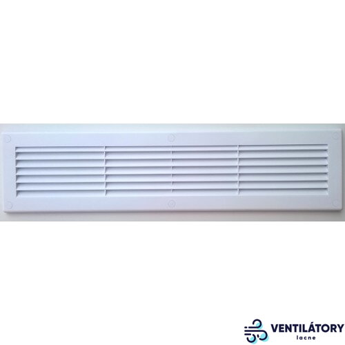 Vetracia Mriežka AM 460x110 Biela - ABS Plast UV Odolný, Rozmery Krycej Plochy 460x110mm Vetracia Mriežka AM 460x110 Biela - ABS Plast UV Odolný, Rozmery Krycej Plochy 460x110mm