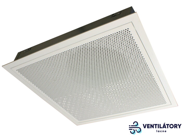 PPTMB 300/160 - 200 m³/h Perforovaný Stropný Anemostat s Nastaviteľnými Prívodmi, Oceľový, RAL 9016