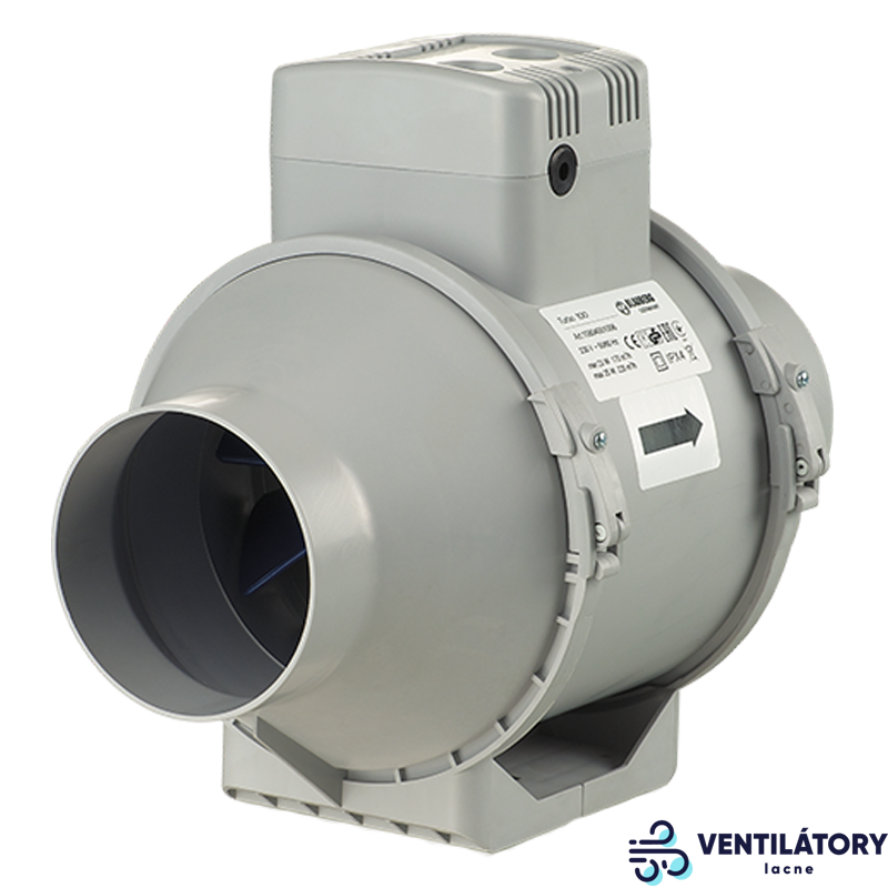 Blauberg Turbo 150 Poloradiálny Dvojrýchlostný Potrubný Ventilátor, Priemer 150mm, Výkon 430-560m3/h, Napätie 230V