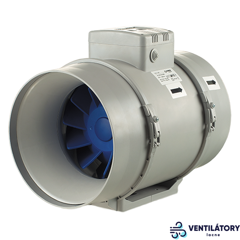 Poloradiálny potrubný ventilátor Blauberg Turbo 200 EC Ø 200mm, Výkon 1040 m³/h, Napätie 230V, Energeticky úsporný a s nízkou hlučnosťou