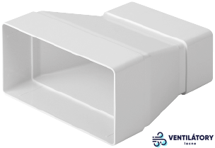 Plastová redukcia KP75-29 pre hranaté potrubia 75x150mm na 55x110mm Plastová redukcia KP75-29 pre hranaté potrubia 75x150mm na 55x110mm
