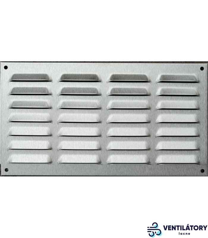 Vetracia nerezová mriežka MV-N 340x190mm s brúseným povrchom, nerezový plech AISI 304 Vetracia nerezová mriežka MV-N 340x190mm s brúseným povrchom, nerezový plech AISI 304