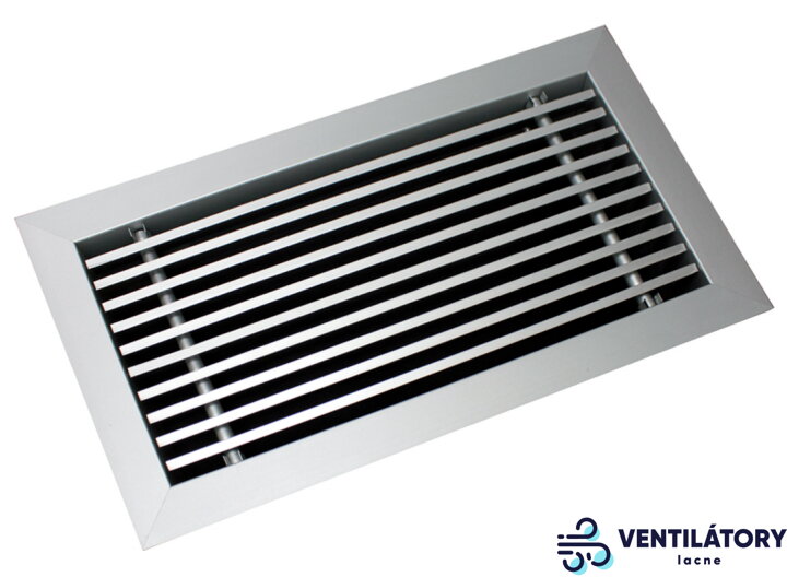 Eloxovaná Hliníková Vetracia Mriežka ALG-0 800x300 mm s Pevnými Lamelnami