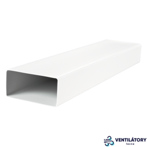 Plastové hranaté potrubie 55x110mm, dĺžka 1m, biele PVC, vhodné pre vetracie systémy Plastové hranaté potrubie 55x110mm, dĺžka 1m, biele PVC, vhodné pre vetracie systémy