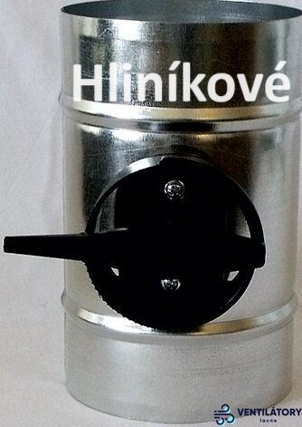 Hliníková vzduchotechnická klapka HK-125mm s nastaviteľným uhlom a odolnosťou proti korózii