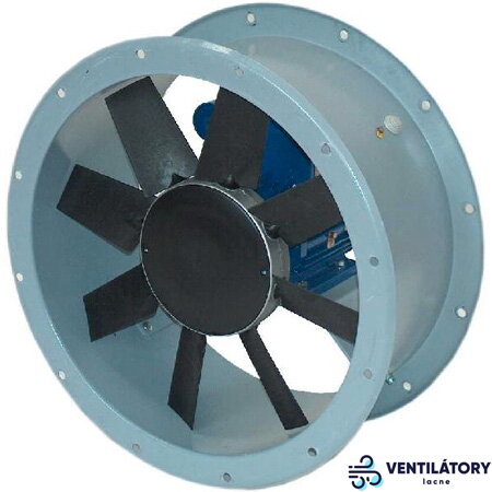 Protivýbušný potrubný axiálny ventilátor ELICENT DYNAIR CC-ATX 314-B-T-4 400V II2G IIB T4 s ochranou motora Ex Db, výkon 2000m3/h, 4-pólový