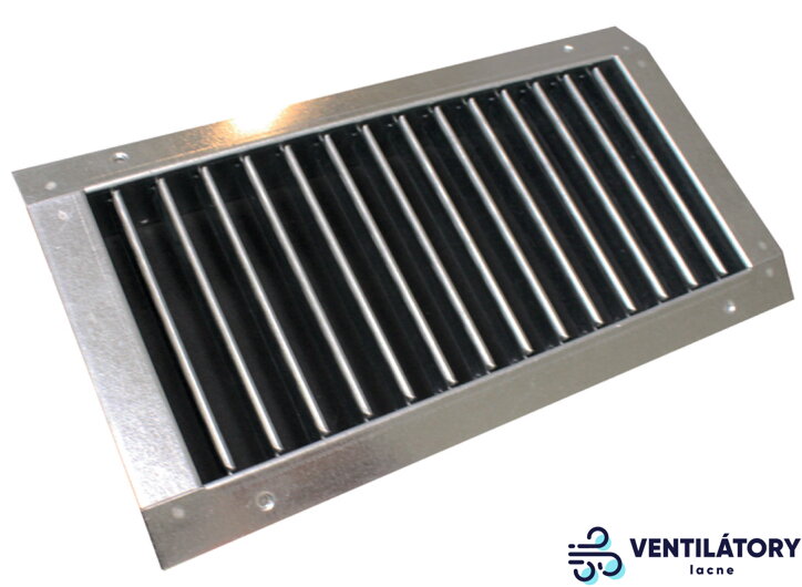 SPN-V GALVA - Jednoradová vetracia mriežka 200x75mm pre SPIRO potrubie, nastaviteľné lamely