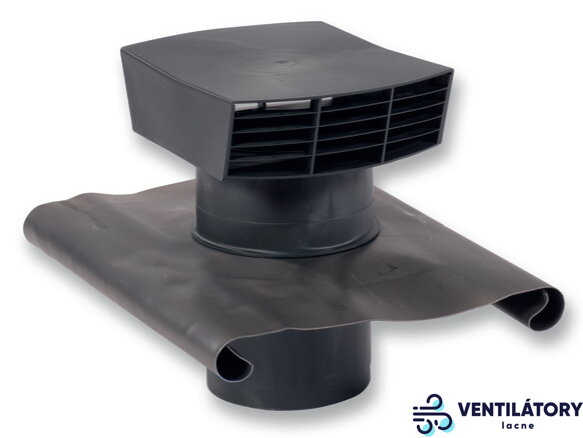 CTP Strešný Prechod PVC 125mm Čierny s Oloveným Golierom a Oceľovým Napojením
