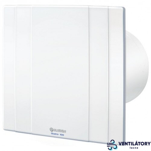 BLAUBERG Quatro 125TH Ventilátor do Kúpeľne s Časovým Dobehom a Vlhkostným Senzorom, 167m3/h, 125mm
