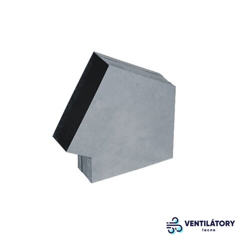 Kanálové Koleno 150x50 mm - 45° Uhol z Pozinkovanej Ocele