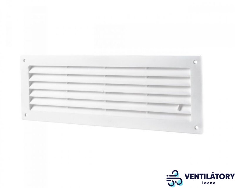 Plastová vetracia mriežka MV450R bez sieťky proti hmyzu so zatváraním, 100mm x 1500mm