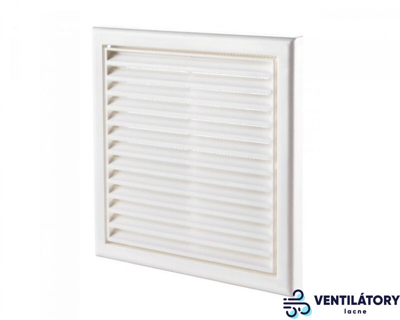 Plastová Vetracia Mriežka MV120S s UV Odolnou Sieťkou proti Hmyzu - Krycia Plocha 186x186mm Plastová Vetracia Mriežka MV120S s UV Odolnou Sieťkou proti Hmyzu - Krycia Plocha 186x186mm